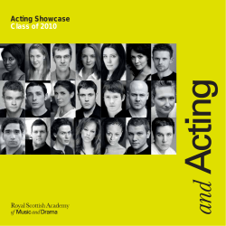 Acting Showcase Class of 2010 - The Royal Conservatoire of Scotland