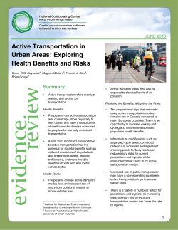 Active Transportation in Urban Areas: Exploring Health