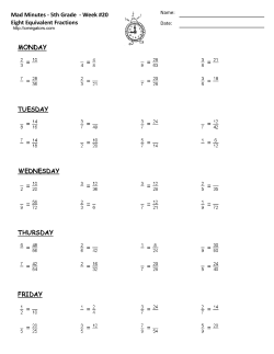 Mad Minutes - Multiplication and Division Facts and Equivalent