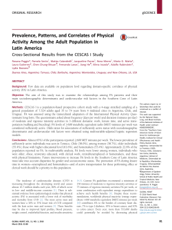 Prevalence, Patterns, and Correlates of Physical Activity Among the
