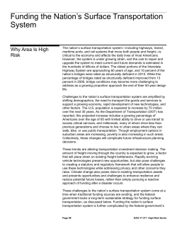 Funding the Nation`s Surface Transportation System