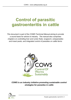 Control of parasitic gastroenteritis in cattle