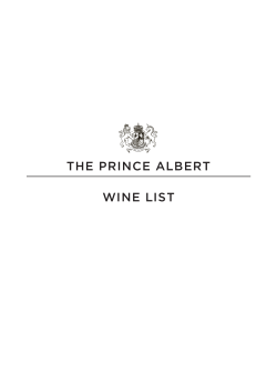 WINE LIST THE PRINCE ALBERT