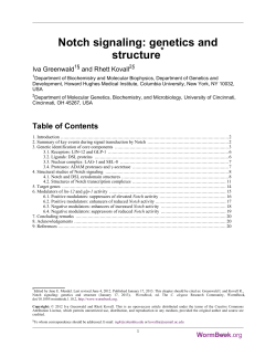 Notch signaling: genetics and structure
