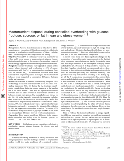 Macronutrient disposal during controlled overfeeding with glucose