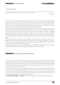 The material - Ceramica Flaminia