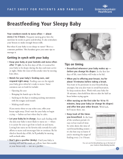 Breastfeeding Your Sleepy Baby