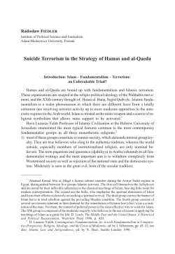 Suicide Terrorism in the Strategy of Hamas and al