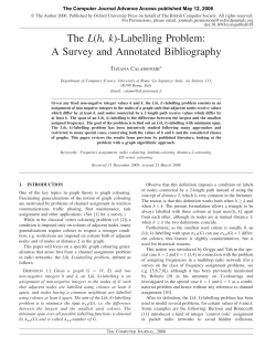 The L(h, k)-Labelling Problem: A Survey and