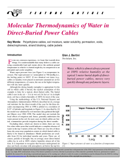 Molecular Thermodynamics of Water in Direct-Buried