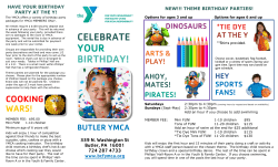 celebrate your birthday! - Butler County Family YMCA