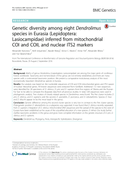 Genetic diversity among eight Dendrolimus species