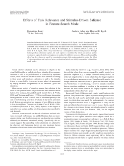 Effects of Task Relevance and Stimulus