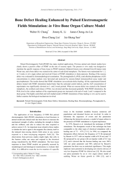 Bone Defect Healing Enhanced by Pulsed Electromagnetic Fields