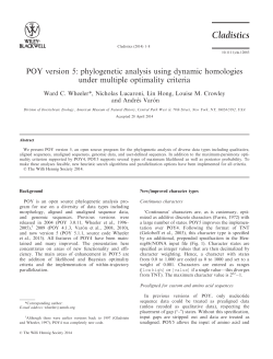 POY version 5: phylogenetic analysis using dynamic homologies