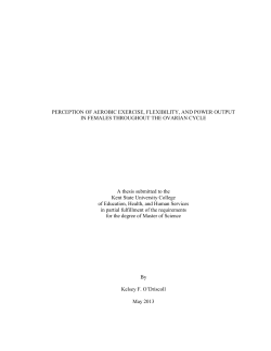 PERCEPTION OF AEROBIC EXERCISE, FLEXIBILITY, AND