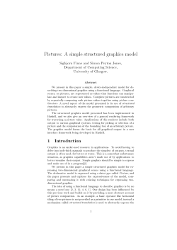 Pictures: A simple structured graphics model 1 Introduction