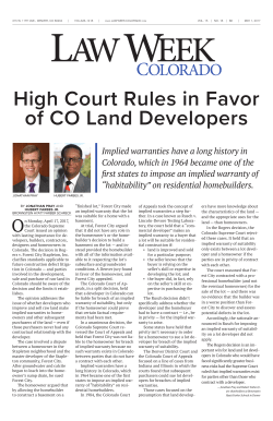 High Court Rules in Favor of CO Land Developers