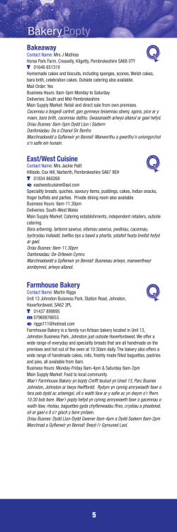 5 Bakeaway East/West Cuisine Farmhouse Bakery