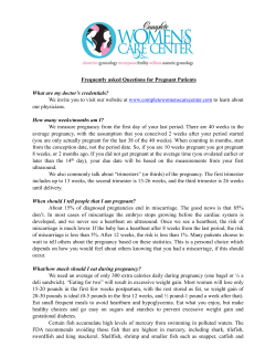 Frequently asked Questions for Pregnant Patients