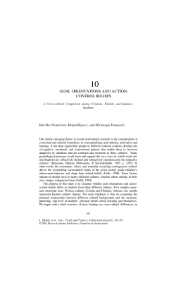 Goal orientations and action-control beliefs: A cross