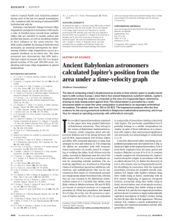 Ancient Babylonian astronomers calculated Jupiter`s position from