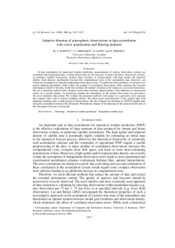 Adaptive thinning of atmospheric observations in data assimilation