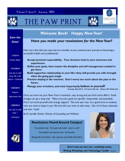 the paw print - Jefferson College of Health Sciences