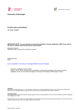 Comics and co-evolutions de Vries, Rudolf