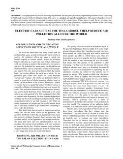 ELECTRIC CARS SUCH AS THE TESLA MODEL 3 HELP REDUCE