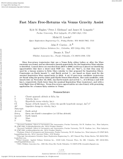 Fast Mars Free-Returns via Venus Gravity Assist