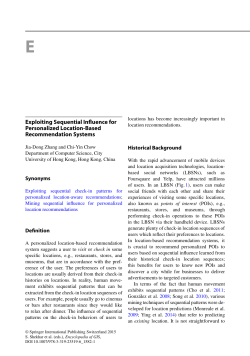 Exploiting Sequential Influence for Personalized Location