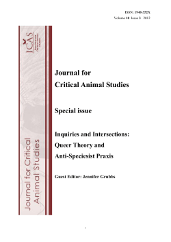 PDF &ndash; Volume 10 Issue 3 2012 - Institute for Critical Animal Studies