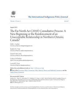 The Far North Act - Scholarship@Western