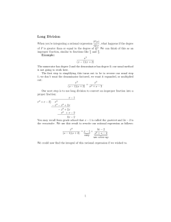 Long Division - MIT OpenCourseWare