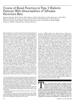 Course of Renal Function in Type 2 Diabetic Patients