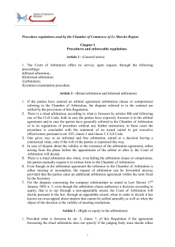 CCIAA 2009_ENG_ RegolamentoProcedura