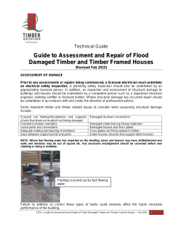 Guide to Assessment and Repair of Flood Damaged Timber