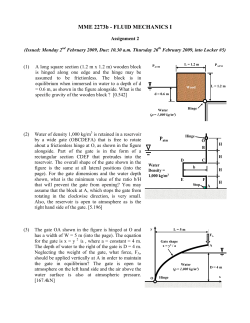 MME 273b - FLUID MECHANICS I