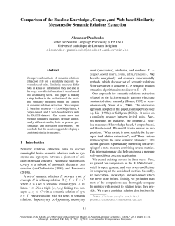 Comparison of the Baseline Knowledge-, Corpus-, and Web