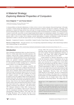 A Material Strategy: Exploring Material Properties of Computers