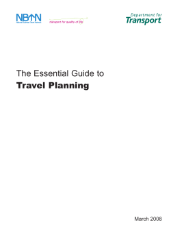 Department for Transport &ndash; The Essential Guide to Travel Planning