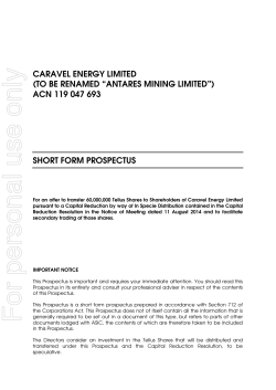 For personal use only