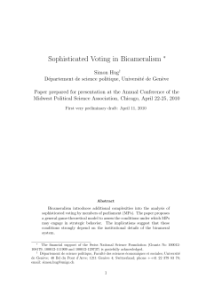 Sophisticated Voting in Bicameralism