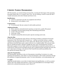 Colorist: Feature Documentary