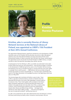 Profile: Kristiina Hormia-Poutanen
