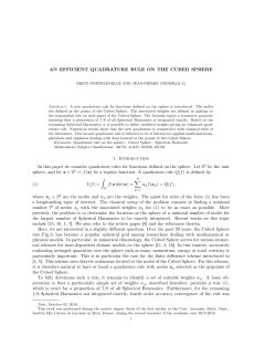 AN EFFICIENT QUADRATURE RULE ON THE CUBED SPHERE 1