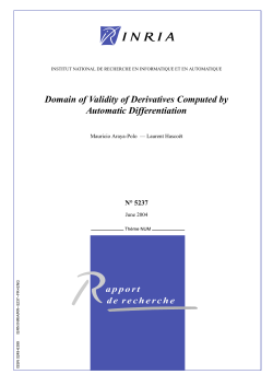 Domain of Validity of Derivatives Computed by Automatic