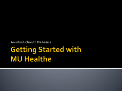 Getting Started with MU Healthe - University of Missouri Health Care