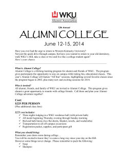 alumni college - WKU Alumni Association